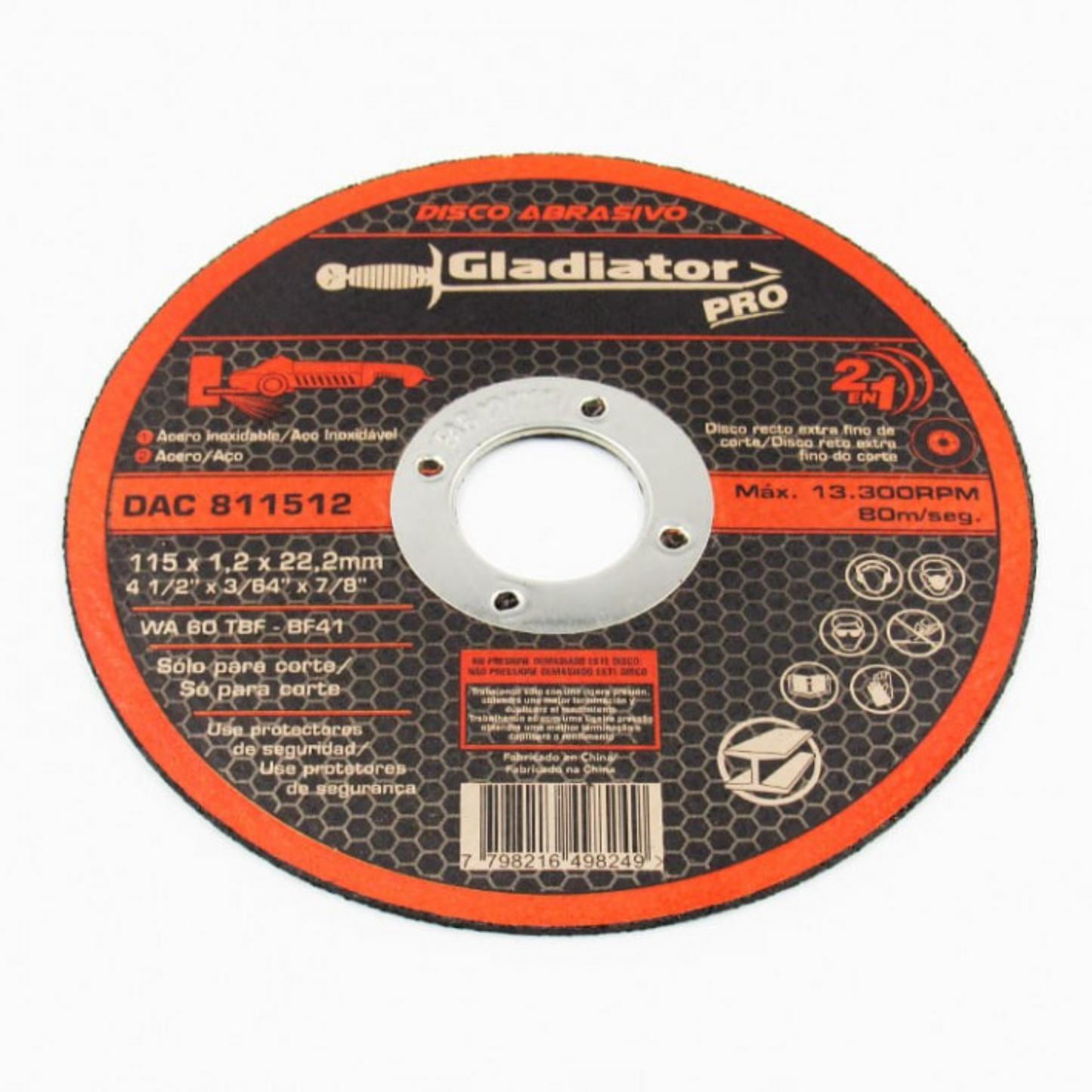 Disco Abrasivo para Corte Fino de 4½” (10 UNIDADES) - Gladiator PRO